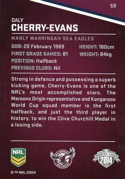 2014 ESP Traders #59 Daly Cherry-Evans Back